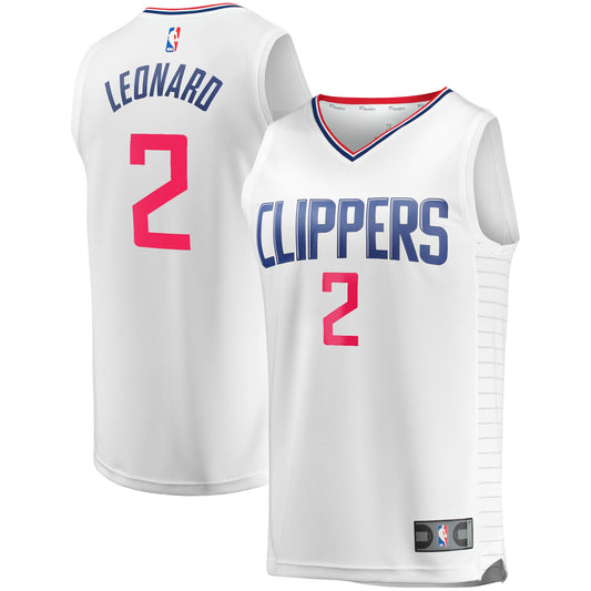Kawhi Leonard LA Clippers Fanatics Branded Fast Break Replica Player Jersey - White - Association Edition