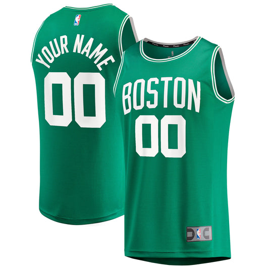 Fanatics Branded Youth Fast Break Custom Jersey - Green - Icon Edition