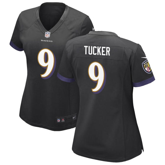 Justin Tucker Baltimore Ravens Nike Women's Alternate Game Jersey - Black