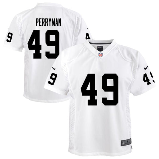 Jordan Perryman Las Vegas Raiders Nike Youth Team Game Jersey - White