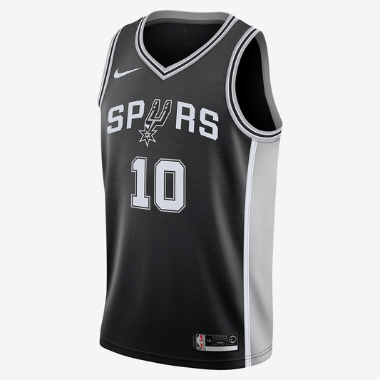 DeMar DeRozan Spurs Icon Edition Nike NBA Swingman Jersey - Black/Flat Silver