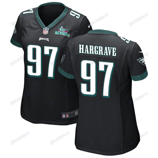 Javon Hargrave 97 Philadelphia Eagles Super Bowl LVII Champions Women Game Jersey - Black