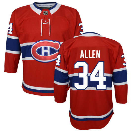Jake Allen Montreal Canadiens Youth Home Premier Jersey - Red
