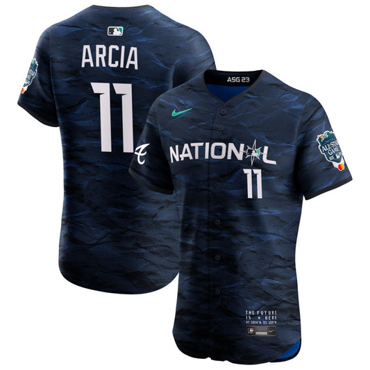 Orlando Arcia  National League Nike 2023 MLB All-Star Game Pick-A-Player Vapor Premier Elite Jersey - Royal