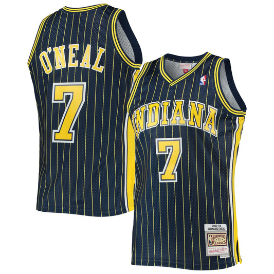 Jermaine O'Neal Indiana Pacers Mitchell & Ness Hardwood Classics Swingman Jersey - Navy