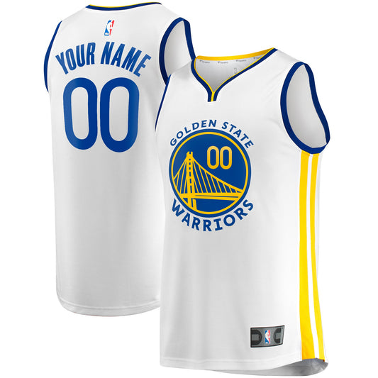Golden State Warriors Fanatics Branded Youth Fast Break Replica Custom Jersey - Association Edition - White