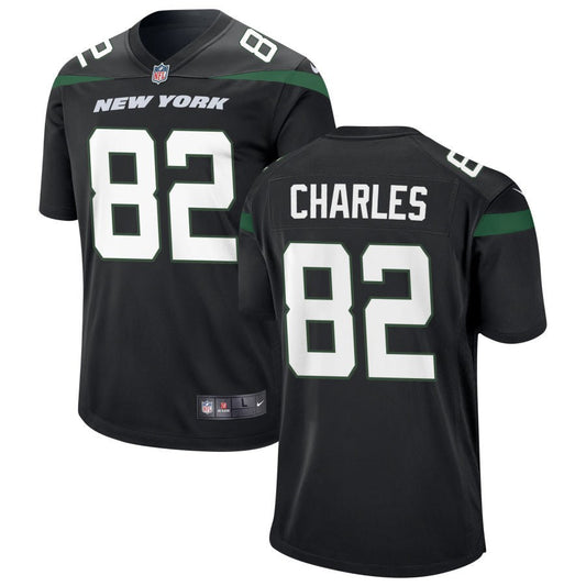 Irvin Charles New York Jets Nike Alternate Game Jersey - Stealth Black