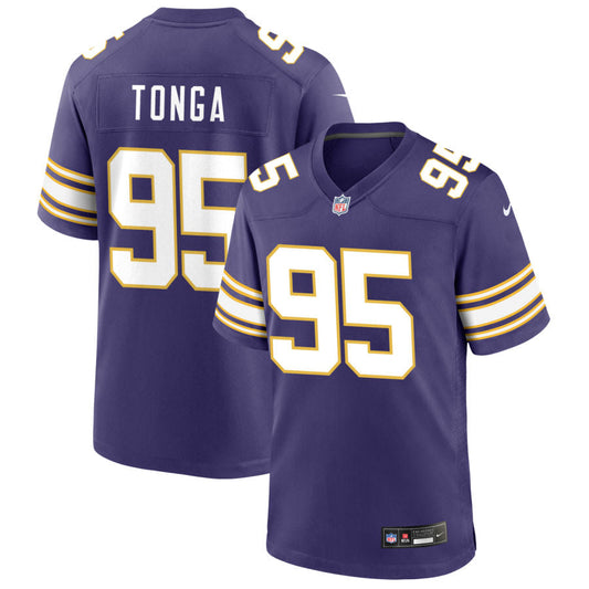 Khyiris Tonga Minnesota Vikings Nike Classic Game Jersey - Purple