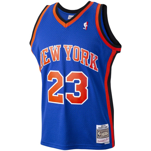 Men's Marcus Camby Mitchell & Ness Knicks Swingman Jersey - Blue