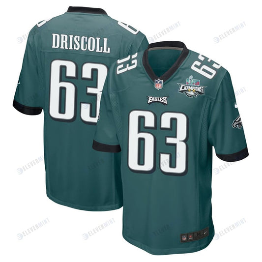 Jack Driscoll 63 Philadelphia Eagles Super Bowl LVII Champions 2 Stars Men Game Jersey - Midnight Green
