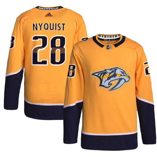Gustav Nyquist Nashville Predators adidas Home Primegreen Authentic Pro Jersey - Gold