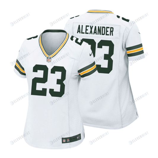 Jaire Alexander 23 Green Bay Packers Women Away Game Jersey - White