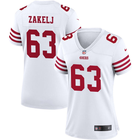 Nick Zakelj San Francisco 49ers Nike Women's Game Jersey - White