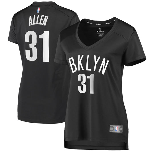 Jarrett Allen Brooklyn Nets Fanatics Branded Women's Fast Break Player Jersey - Statement Edition - Charcoal