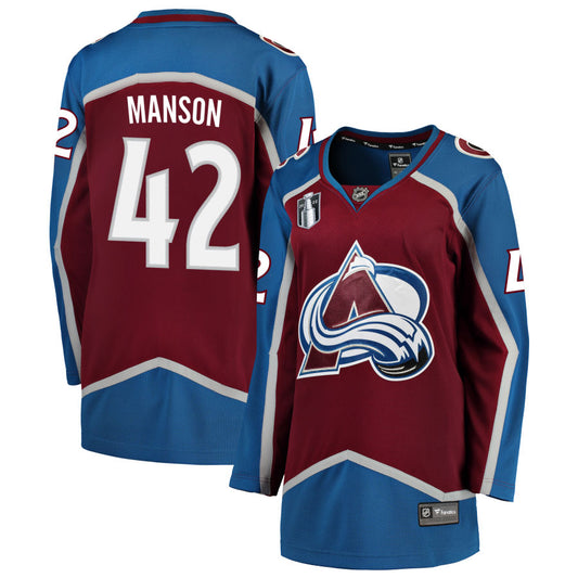 Josh Manson Colorado Avalanche Fanatics Branded Women's Home 2022 Stanley Cup Final Breakaway Jersey - Burgundy
