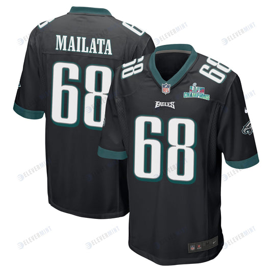 Jordan Mailata 68 Philadelphia Eagles Super Bowl LVII Champions Men Game Jersey - Black