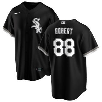 Men's Luis Robert Chicago White Sox Black Alternate Premium Stitch Replica Jersey