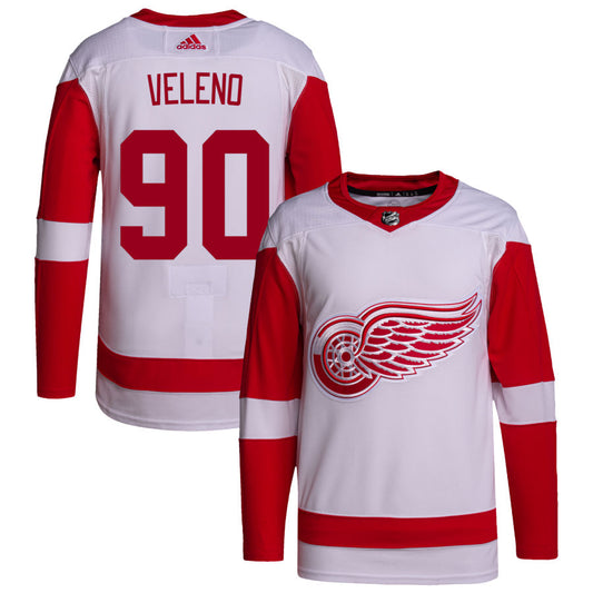 Joe Veleno Detroit Red Wings adidas Away Primegreen Authentic Pro Jersey - White