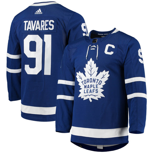 John Tavares Toronto Maple Leafs adidas Home Captain Patch Primegreen Authentic Pro Player Jersey - Blue