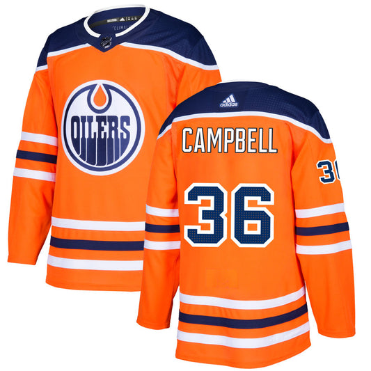 Jack Campbell Edmonton Oilers adidas Authentic Jersey - Orange