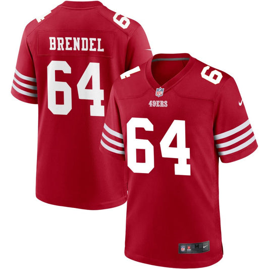 Jake Brendel San Francisco 49ers Nike Jersey - Scarlet