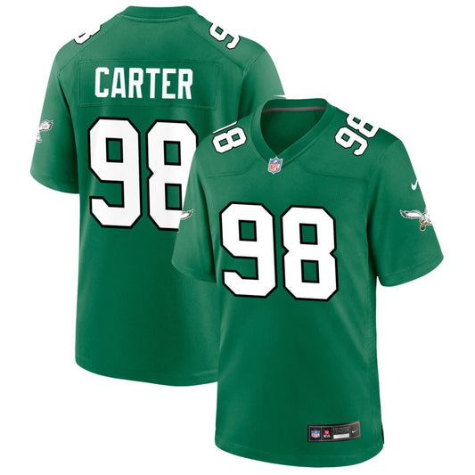 Jalen Carter Philadelphia Eagles Nike Alternate Game Jersey - Kelly Green