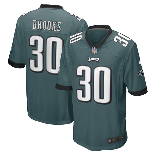 Kennedy Brooks Philadelphia Eagles Nike Game Player Jersey - Midnight Green