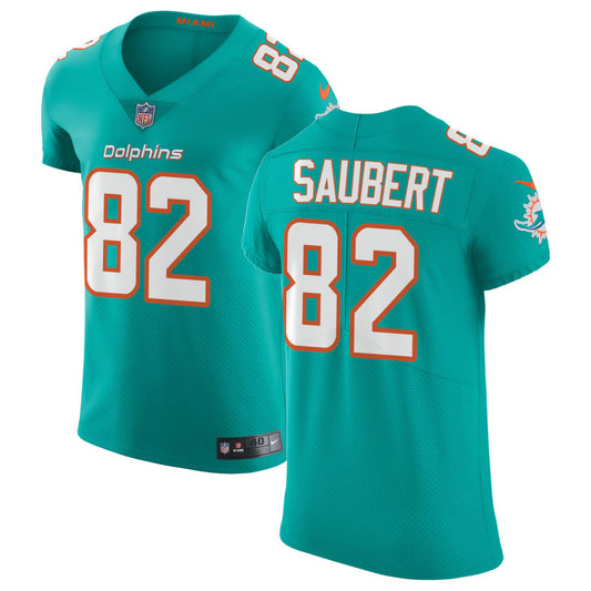 Eric Saubert Miami Dolphins Nike Vapor Untouchable Elite Jersey - Aqua