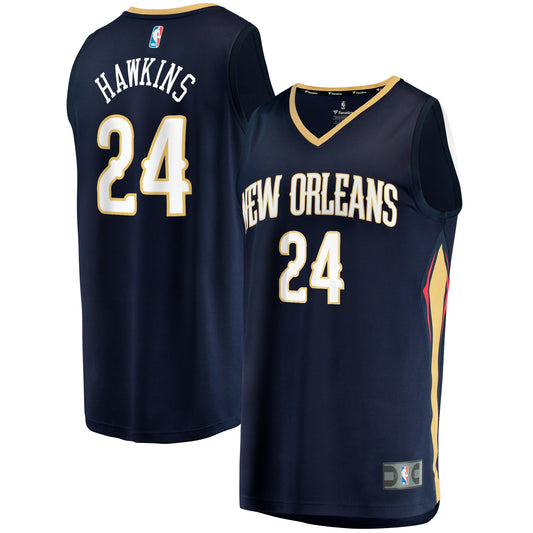 Jordan Hawkins New Orleans Pelicans Fanatics Branded Youth 2023 NBA Draft First Round Pick Fast Break Replica Jersey - Icon Edition - Navy