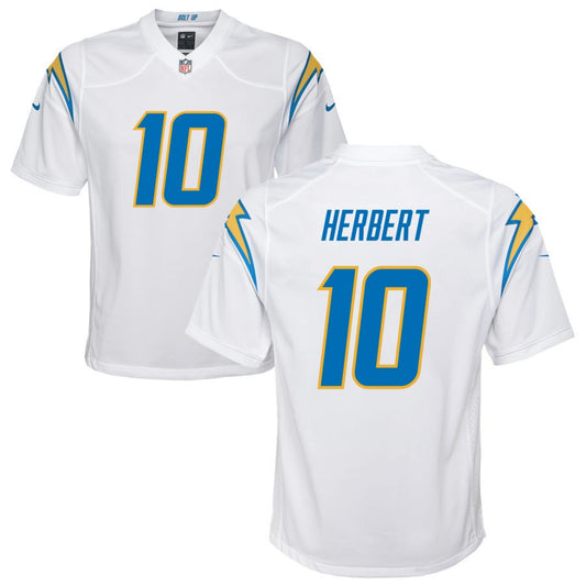 Justin Herbert Los Angeles Chargers Nike Youth Game Jersey - White