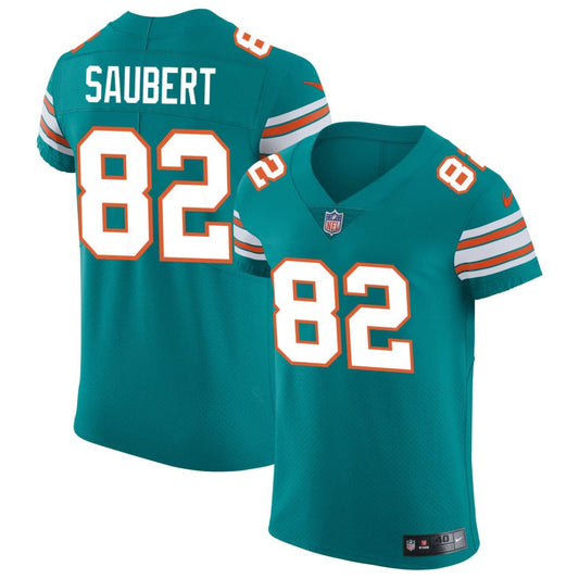 Eric Saubert Miami Dolphins Nike Elite Vapor Untouchable Jersey - Aqua
