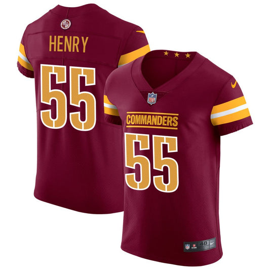 KJ Henry Washington Commanders Nike Vapor Untouchable Elite Jersey - Burgundy
