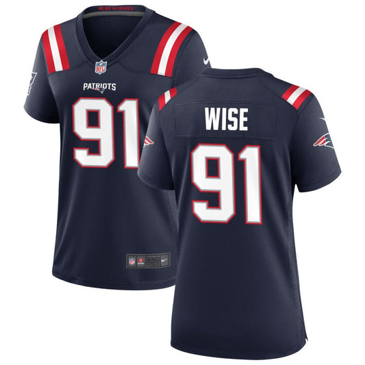 Deatrich Wise New England Patriots Nike Women's Game Jersey - Navy