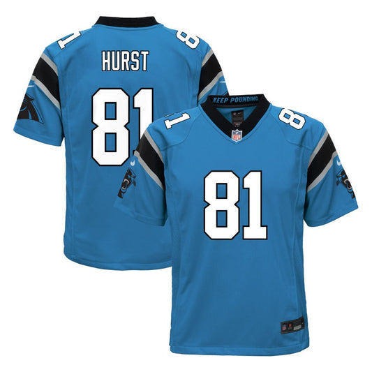Hayden Hurst  Carolina Panthers Nike Youth Alternate Game Jersey - Blue