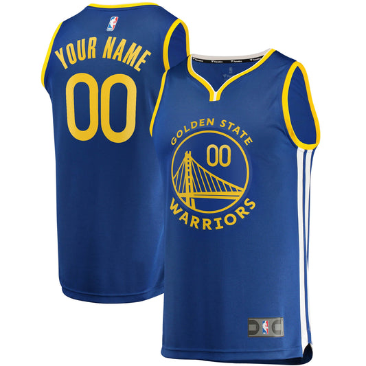 Golden State Warriors Fanatics Branded 2019/20 Fast Break Custom Replica Jersey Royal - Icon Edition