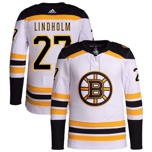 Hampus Lindholm Boston Bruins adidas Away Primegreen Authentic Pro Jersey - White
