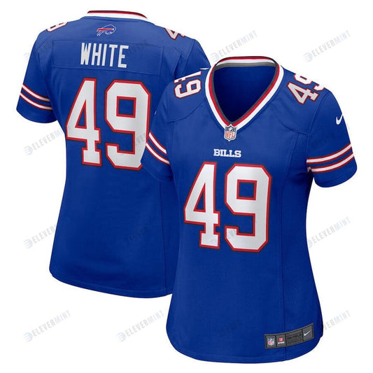 DaShaun White 49 Buffalo Bills Women's Team Game Jersey - Royal
