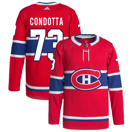 Lucas Condotta Montreal Canadiens adidas Home Primegreen Authentic Pro Jersey - Red