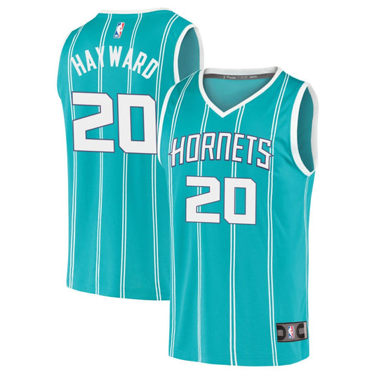 Gordon Hayward Charlotte Hornets Fanatics Branded Youth 2020 Fast Break Replica Jersey - Icon Edition - Teal
