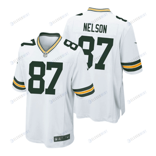 Jordy Nelson 87 Green Bay Packers Men Away Game Jersey - White