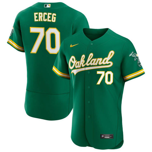 Lucas Erceg Oakland Athletics Nike Alternate Authentic Jersey - Kelly Green