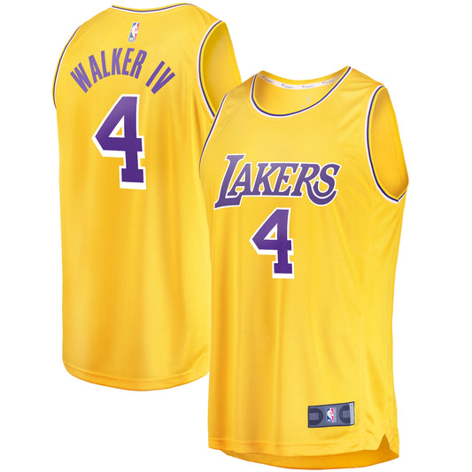 Lonnie Walker Los Angeles Lakers Fanatics Branded Fast Break Replica Jersey - Icon Edition - Gold