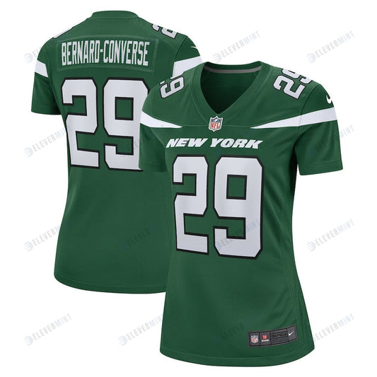Jarrick Bernard Converse 29 New York Jets Women Game Jersey - Gotham Green