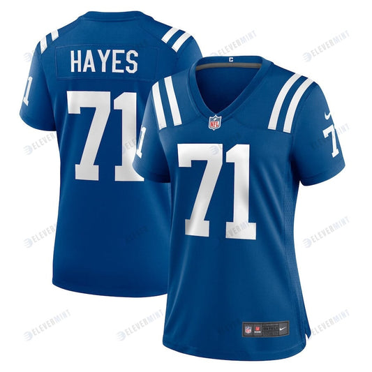 Ryan Hayes 71 Indianapolis Colts Women Team Game Jersey - Royal