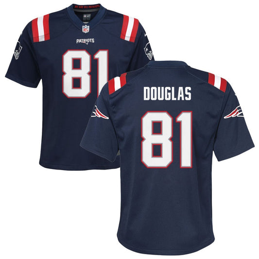 Demario Douglas New England Patriots Nike Youth Game Jersey - Navy