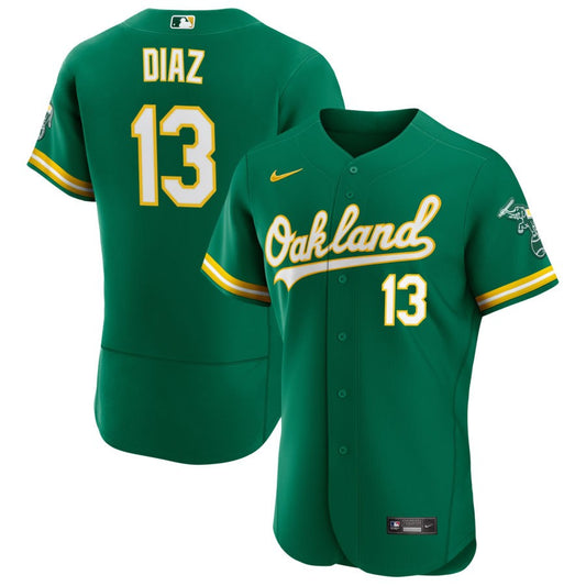 Jordan Diaz Oakland Athletics Nike Alternate Authentic Jersey - Kelly Green