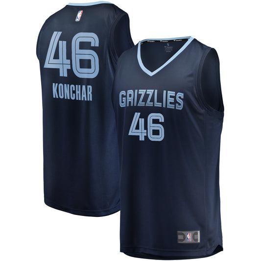 John Konchar Memphis Grizzlies Fanatics Branded Fast Break Replica Jersey Navy - Icon Edition