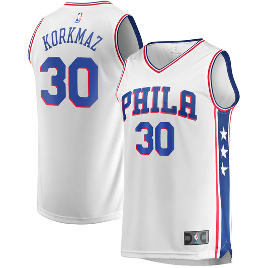 Furkan Korkmaz Philadelphia 76ers Fanatics Branded Fast Break Player Jersey - Association Edition - White